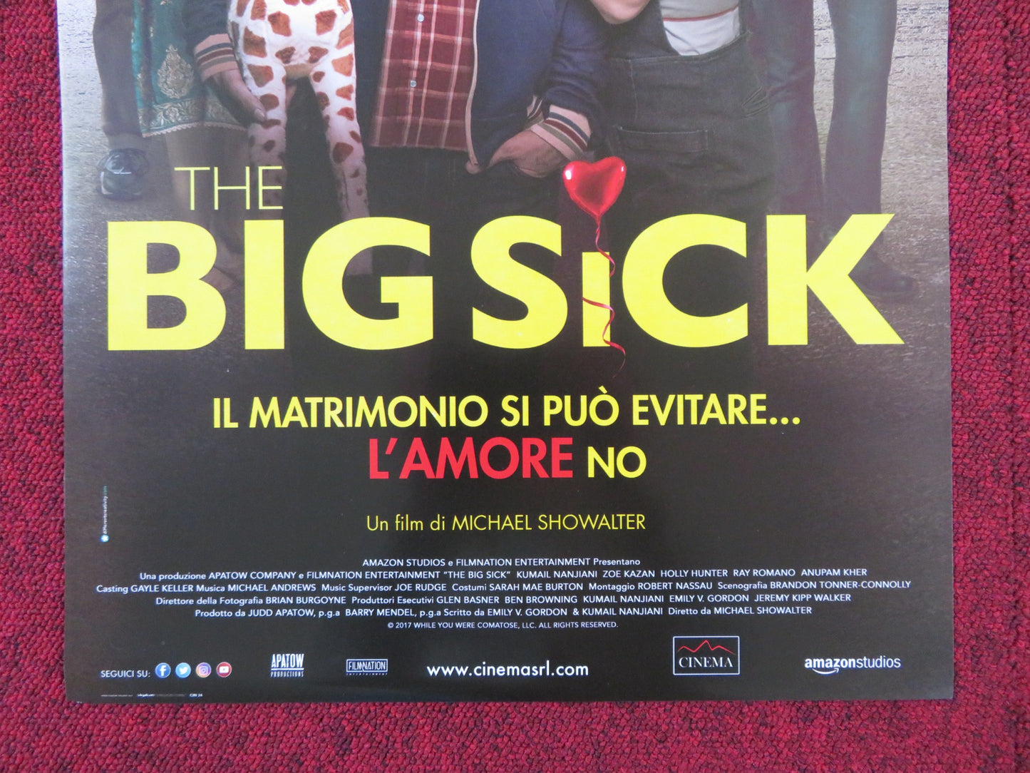 THE BIG SICK ITALIAN LOCANDINA POSTER KUMAIL NANJIANI ZOE KAZAN 2017