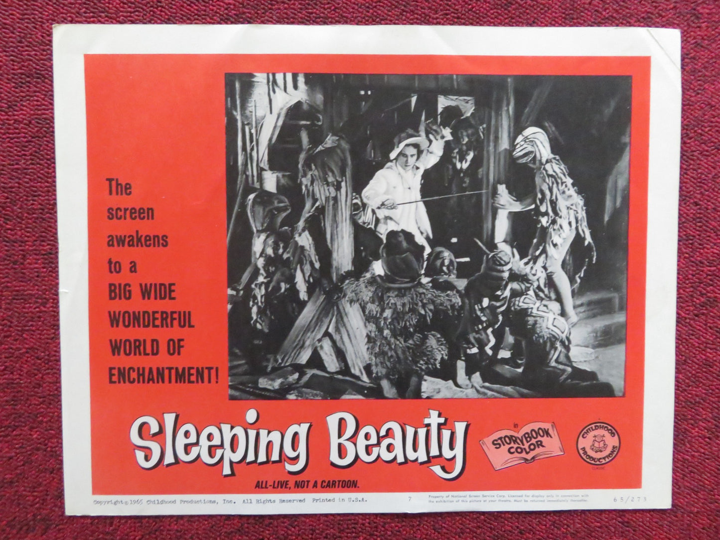 SLEEPING BEAUTY US LOBBY CARD SET KARIN HARDT FRITZ GENSCHOW 1965