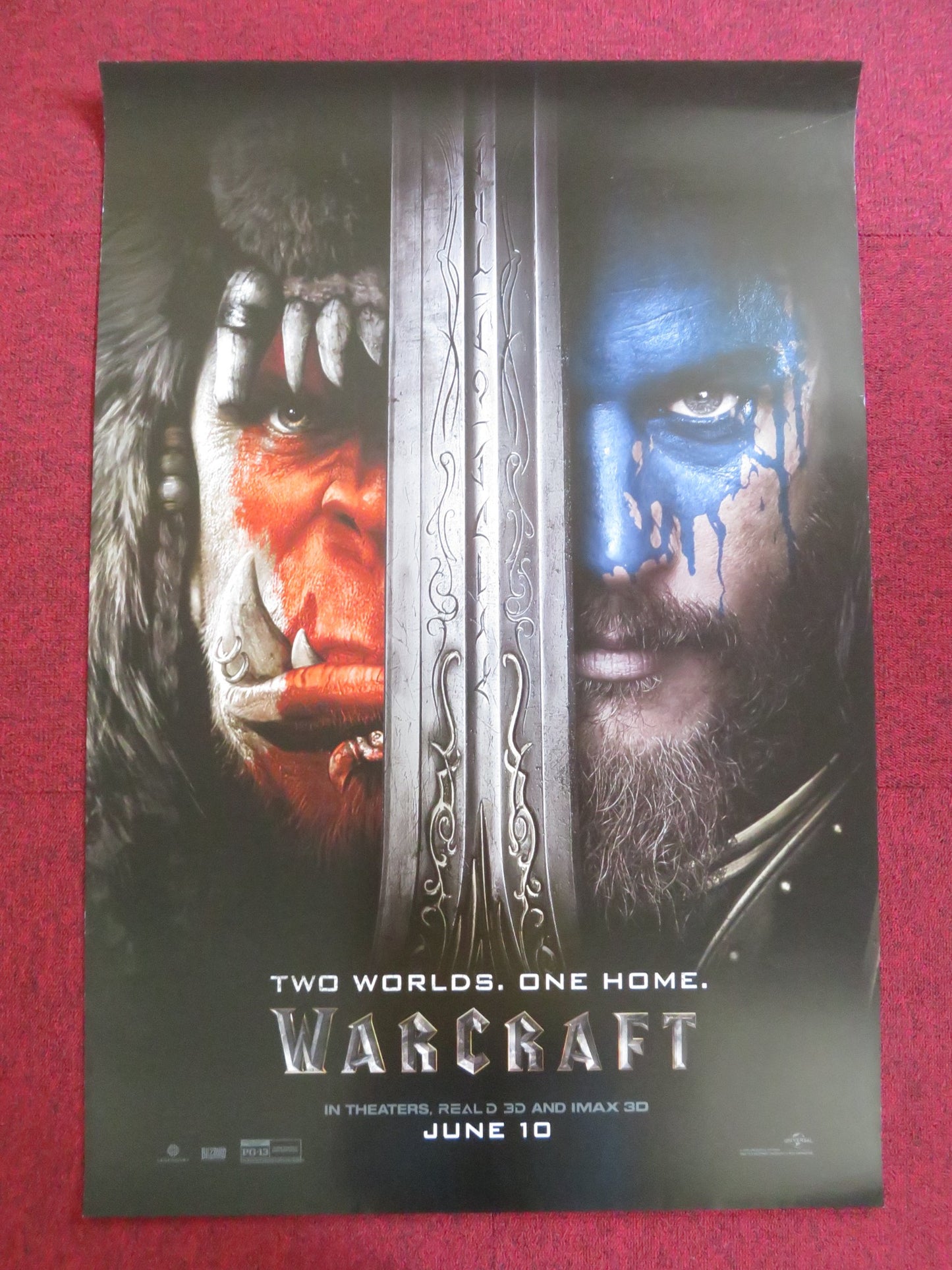 WARCRAFT US ONE SHEET ROLLED POSTER TRAVIS FIMMEL PAULA PATTON 2016