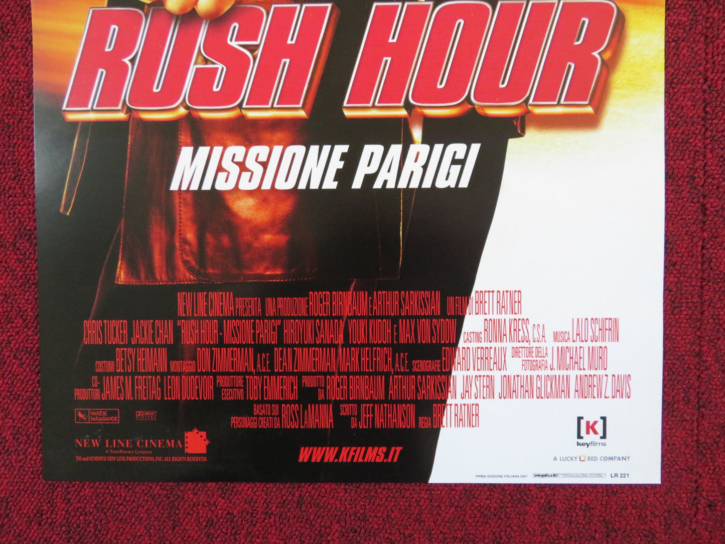 RUSH HOUR ITALIAN LOCANDINA POSTER JACKIE CHAN CHRIS TUCKER 1998