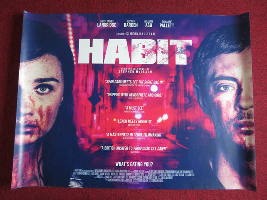 HABIT UK QUAD (30"x 40") ROLLED POSTER ELLIOT JAMES LANGRIDGE WILLIAM ASH 2017