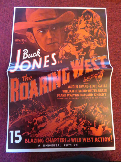 THE ROARING WEST UNCUT UNIVERSAL FOLDED PRESS BOOK BUCK JONES 1935