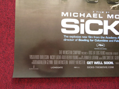 SICKO US ONE SHEET ROLLED POSTER MICHAEL MOORE TUCKER ALBRIZZI  2007