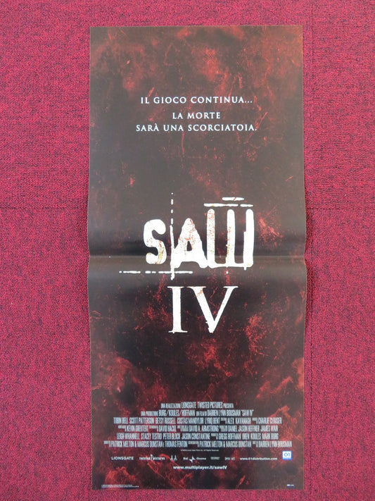 SAW IV ITALIAN LOCANDINA POSTER TOBIN BELL COSTAS MANDYLOR 2004