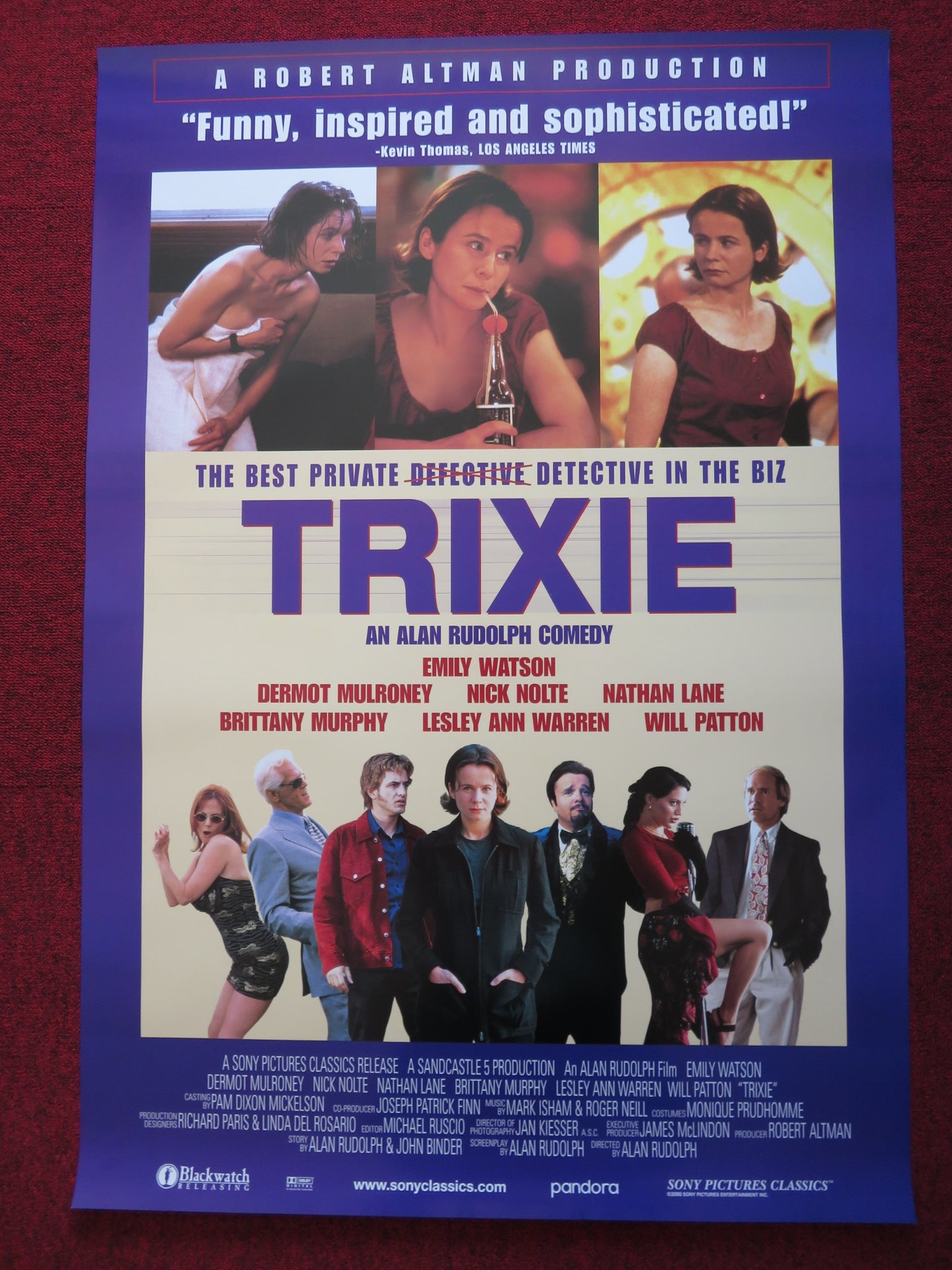 TRIXIE US ONE SHEET ROLLED POSTER EMILY WATSON DERMOT MULRONEY 2000