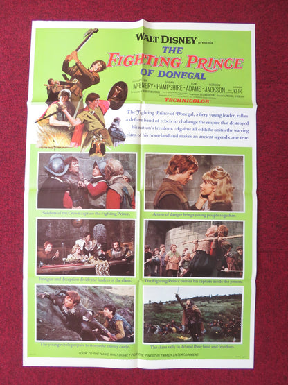 THE FIGHTING PRINCE OF DONEGAL - STYLE B FOLDED US ONE SHEET POSTER DISNEY 1966