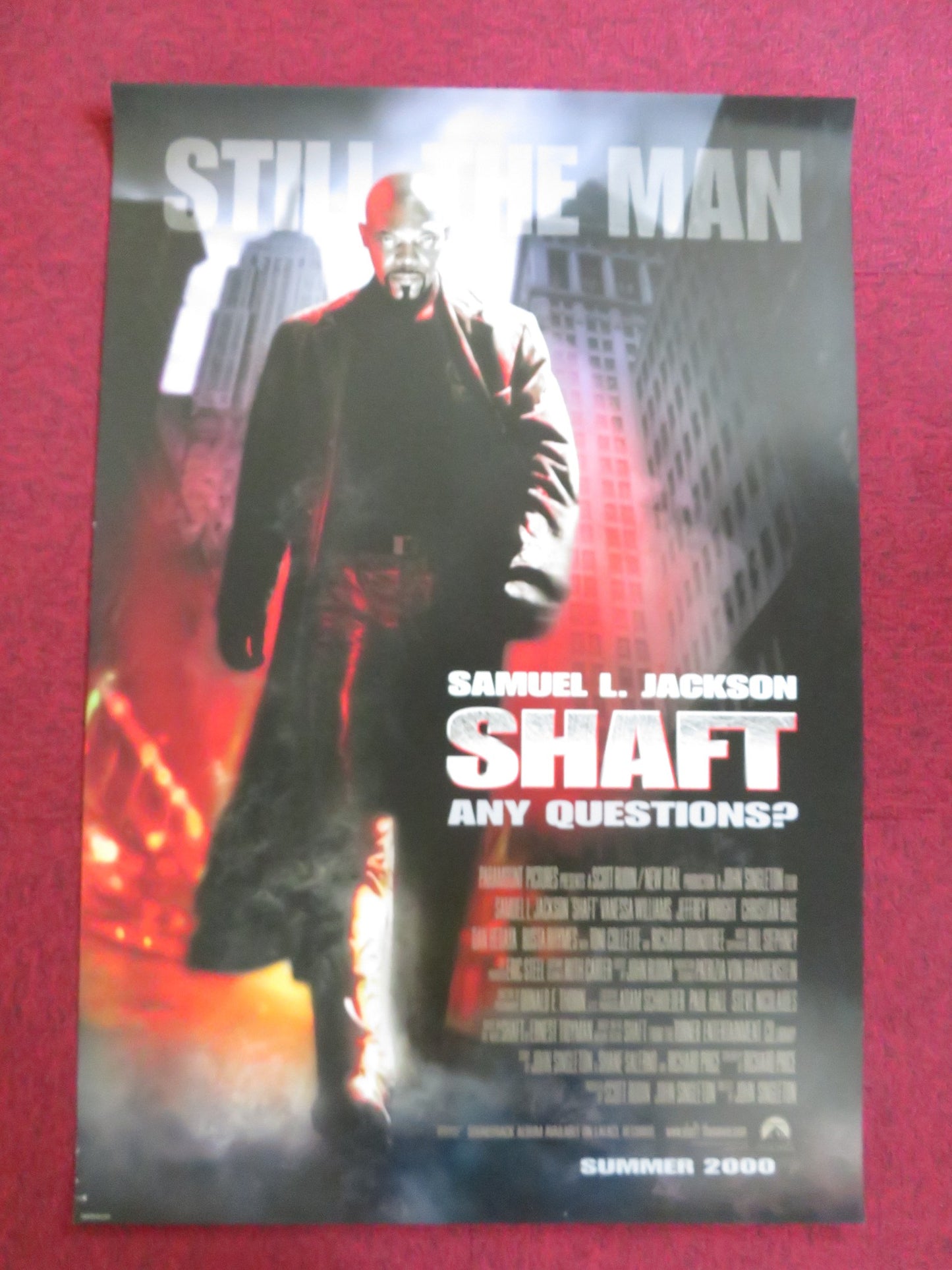 SHAFT US ONE SHEET ROLLED POSTER SAMUEL L. JACKSON VANESSA WILLIAMS 2000