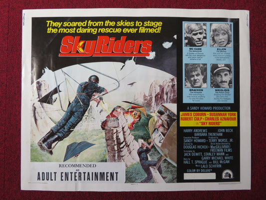 SKYRIDERS US HALF SHEET (22"x 28") POSTER JAMES COBURN ROBERT CULP 1976