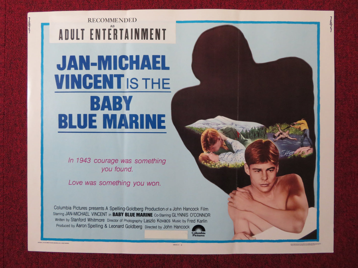 BABY BLUE MARINE US HALF SHEET (22"x 28") POSTER JAN-MICHAEL VINCENT 1976