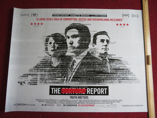 THE REPORT UK QUAD (30"x 40") ROLLED POSTER ADAM DRIVER ANNETTE BENING 2019