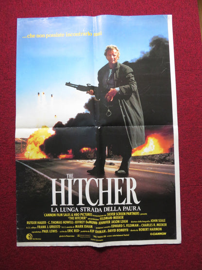 THE HITCHER ITALIAN FOGLIO POSTER CANNON RUTGER HAUER 1986