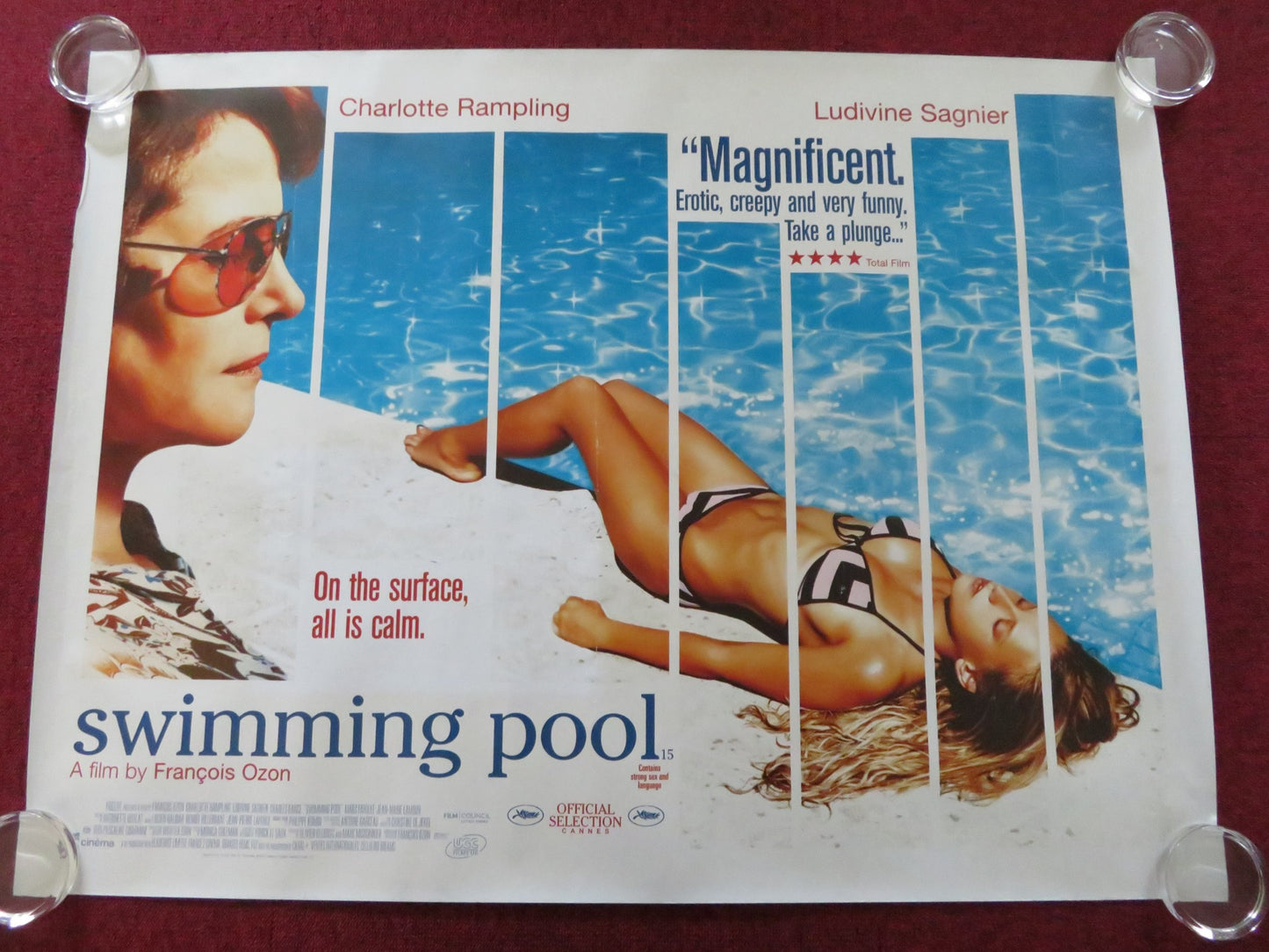 SWIMMING POOL UK QUAD (30"x 40") ROLLED POSTER CHARLOTTE RAMPLING 2003