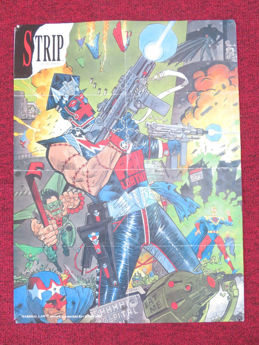 MARSHAL LAW - STRIP COMIC POSTER DC COMICS   KEVIN O'NEILL 1988