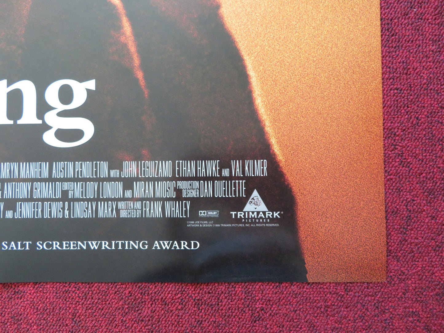 JOE THE KING US ONE SHEET ROLLED POSTER NOAH FLEISS KAREN YOUNG 1999