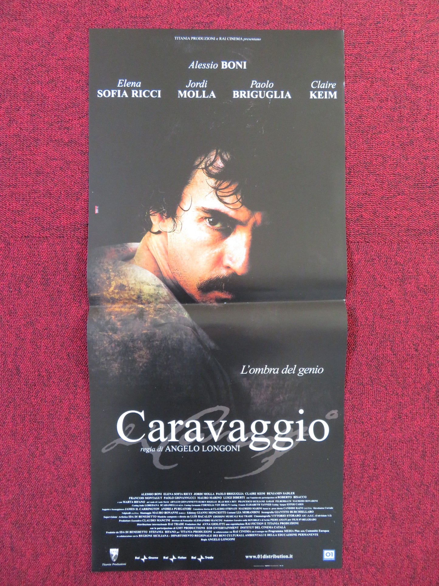 CARAVAGGIO ITALIAN LOCANDINA POSTER ALESSIO BONI JORDI MOLLA 2007