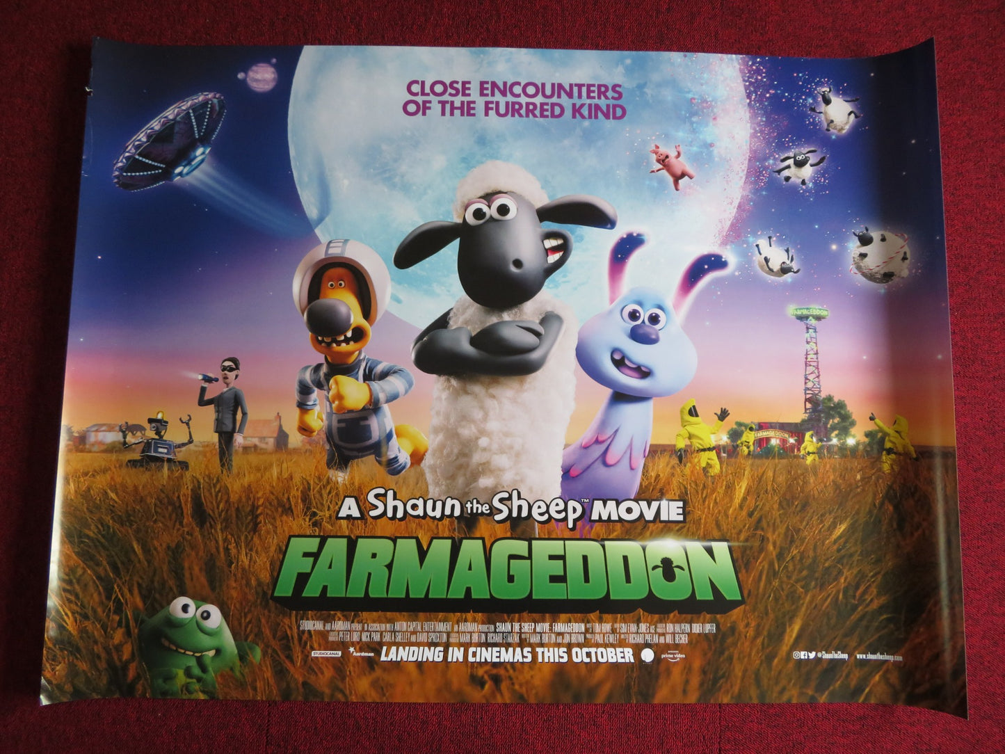 FARMAGEDDON- SHAUN THE SHEEP UK QUAD (30"x 40") ROLLED POSTER AARMAN 2019