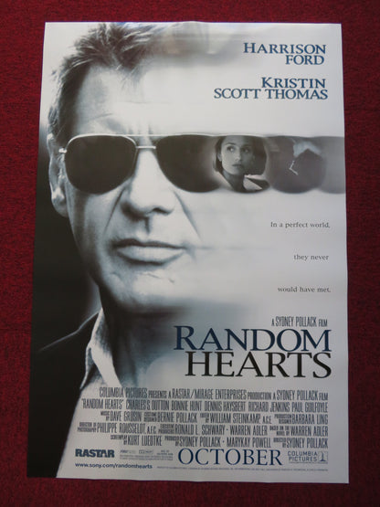 RANDOM HEARTS US ONE SHEET ROLLED POSTER HARRISON FORD KRISTEN SCOTT THOMAS 1999