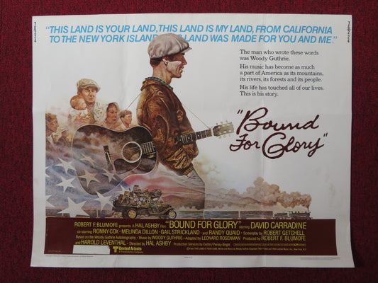 BOUND FOR GLORY US HALF SHEET (22"x 28") POSTER DAVID CARRADINE RONNY COX 1976