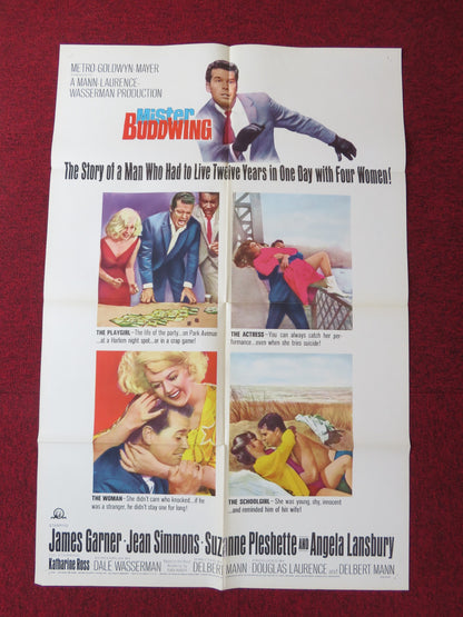 MISTER BUDDWING FOLDED US ONE SHEET POSTER JAMES GARNER JEAN SIMMONS 1966