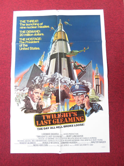 TWILIGHT'S LAST GLEAMING FOLDED US ONE SHEET POSTER BURT LANCASTER 1977