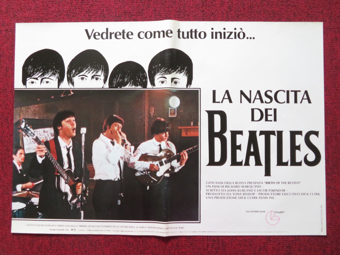 BIRTH OF THE BEATLES - C ITALIAN FOTOBUSTA POSTER STEPHEN MACKENNA ALTMAN 1981