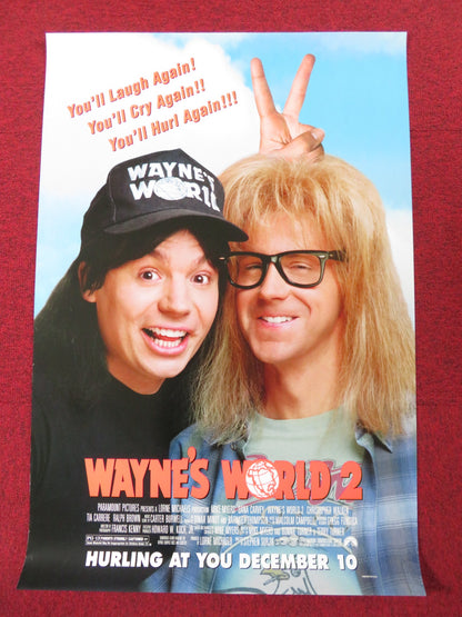 WAYNE'S WORLD 2 - A US ONE SHEET ROLLED POSTER MIKE MYERS DANA CARVEY 1993