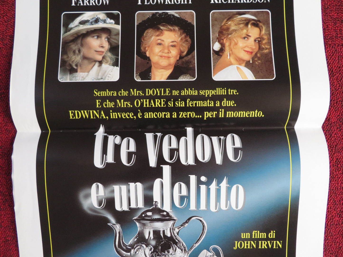 WIDOW'S PEAK ITALIAN LOCANDINA POSTER MIA FARROW JOAN PLOWRIGHT 1994