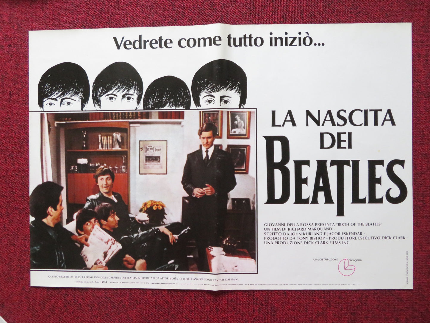 BIRTH OF THE BEATLES - E ITALIAN FOTOBUSTA POSTER STEPHEN MACKENNA ALTMAN 1981