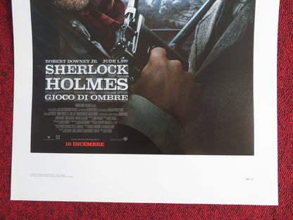 SHERLOCK HOLMES: A GAME OF SHADOWS ITALIAN LOCANDINA POSTER DOWNEY JR. 2011