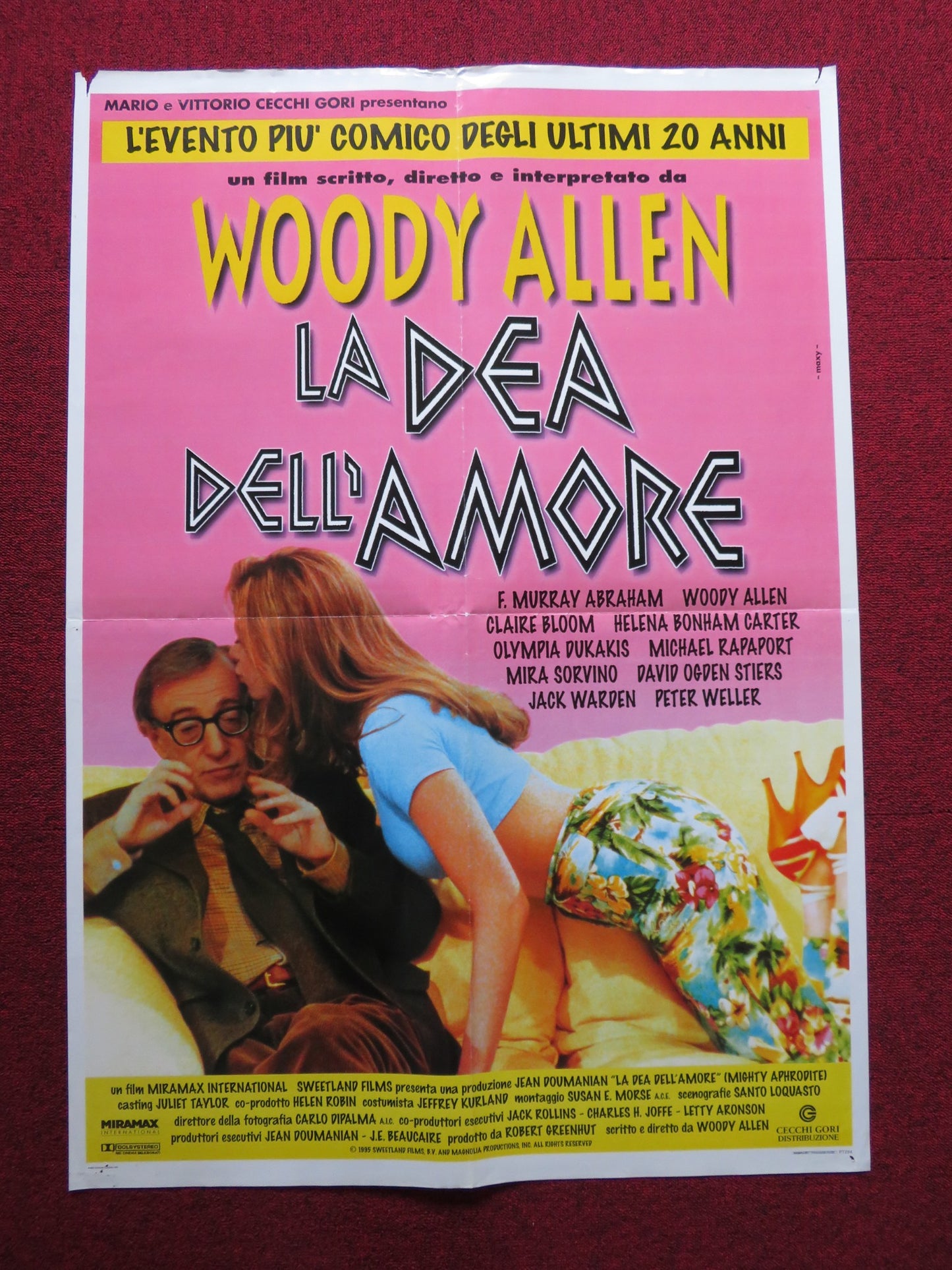 MIGHTY APHRODITE ITALIAN FOGLIO POSTER WOODY ALLEN F.MURRAY ABRAHAM 1996