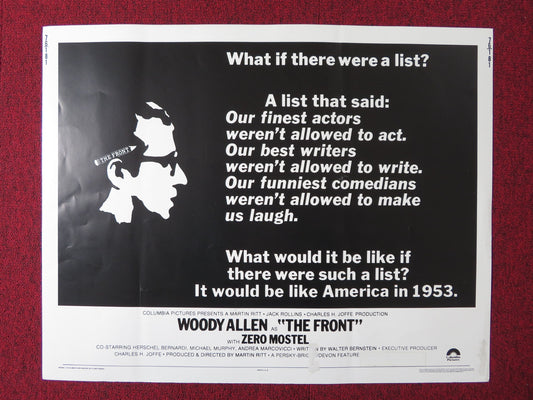 THE FRONT US HALF SHEET (22"x 28") POSTER WOODY ALLEN ZERO MOSTEL 1976