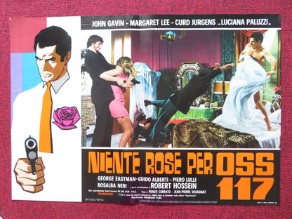 OSS 117 MURDER FOR SALE - C ITALIAN FOTOBUSTA POSTER DOUBLE AGENT GAVIN 1968