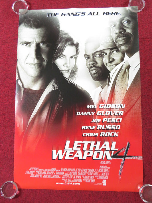 LETHAL WEAPON 4 US ONE SHEET ROLLED POSTER MEL GIBSON DANNY GLOVER JET LI 1998