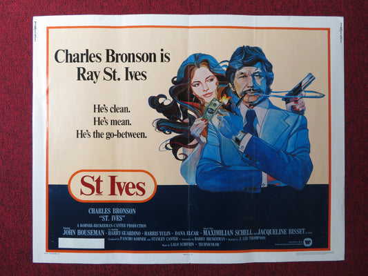 ST IVES US HALF SHEET (22"x 28") POSTER CHARLES BRONSON JOHN HOUSEMAN 1976