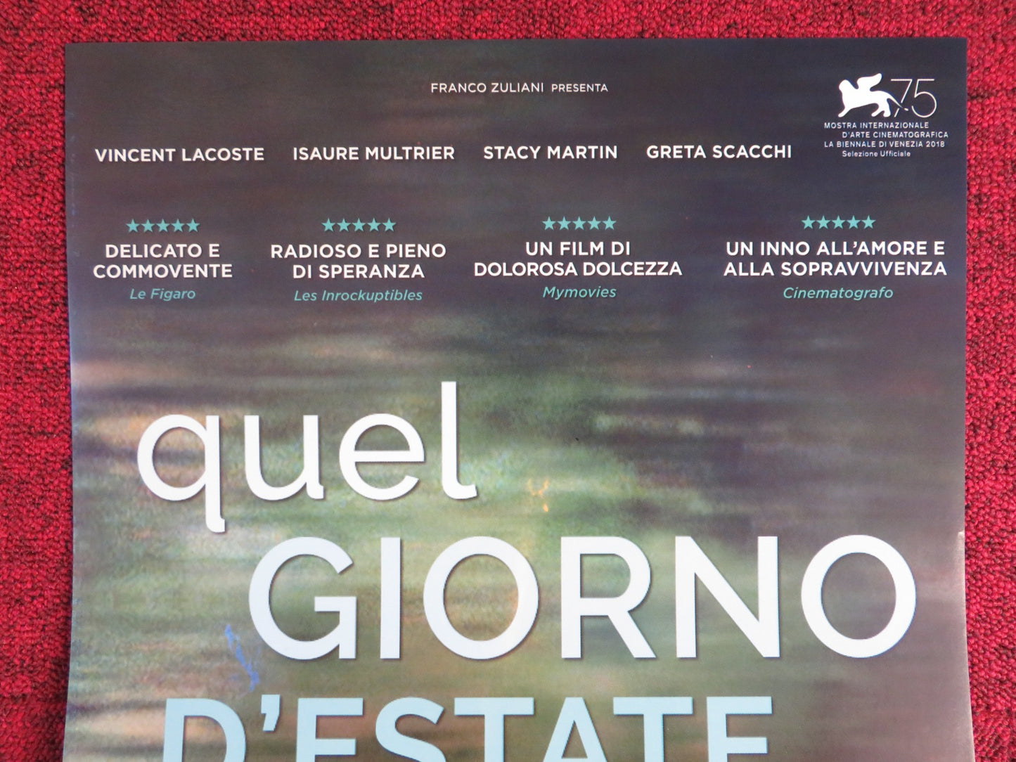 QUEL GIORNO D'ESTATE ITALIAN LOCANDINA POSTER VINCENT LACOSTE I. MULTRIER 2018