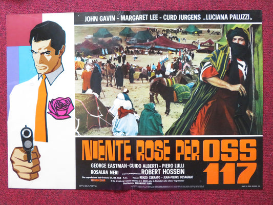 OSS 117 MURDER FOR SALE - D ITALIAN FOTOBUSTA POSTER DOUBLE AGENT GAVIN 1968