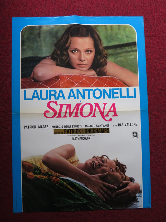 SIMONA ITALIAN FOGLIO POSTER LAURA ANTONELLI PATRICK MAGEE 1974