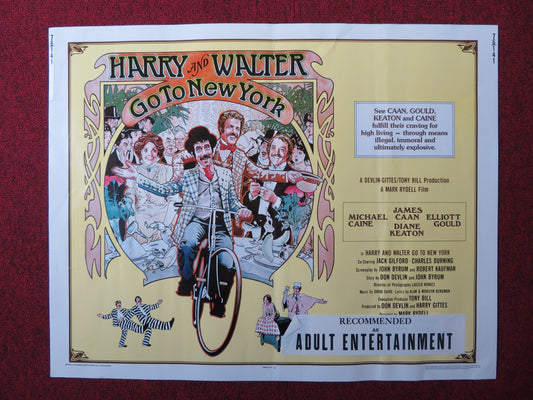 HARRY AND WALTER GO TO NEW NEW YORK US HALF SHEET (22"x 28") POSTER CAAN 1976