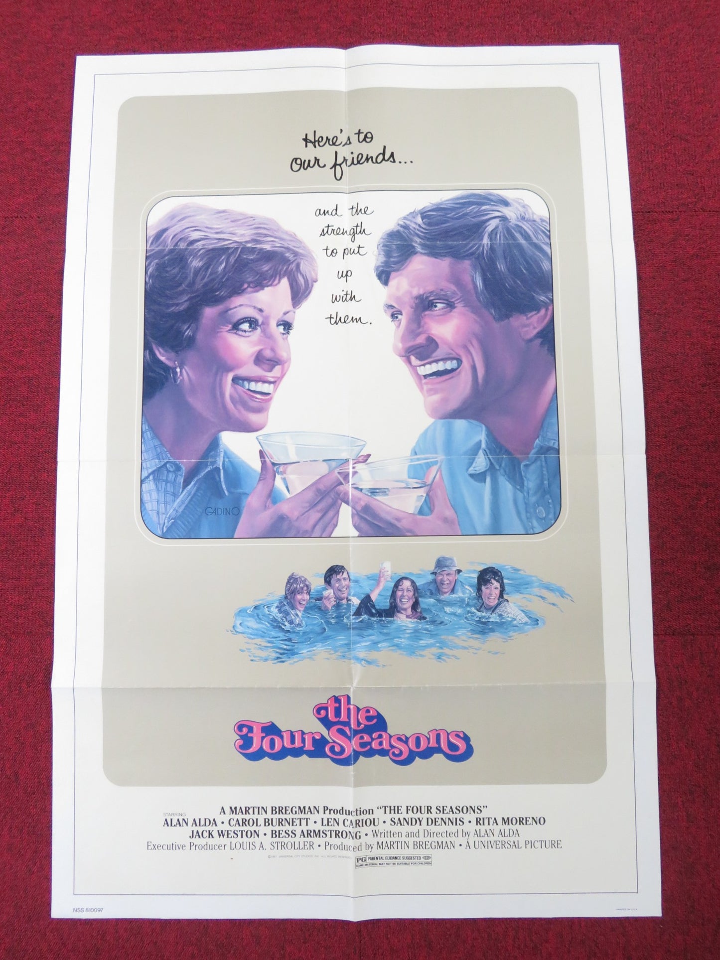 THE FOUR SEASONS FOLDED US ONE SHEET POSTER ALAN ALDA CAROL BURNETT 1981