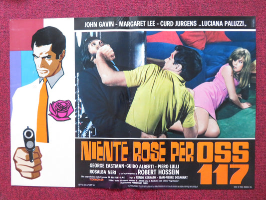 OSS 117 MURDER FOR SALE - E ITALIAN FOTOBUSTA POSTER DOUBLE AGENT GAVIN 1968