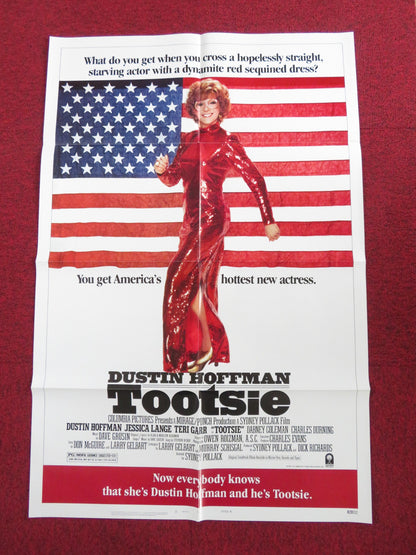 TOOTSIE - STYLE B FOLDED US ONE SHEET POSTER DUSTIN HOFFMAN JESSICA LANGE 1982