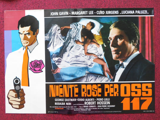 OSS 117 MURDER FOR SALE - G ITALIAN FOTOBUSTA POSTER DOUBLE AGENT GAVIN 1968