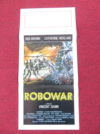 ROBOWAR ITALIAN LOCANDINA POSTER REB BROWN CATHRINE HICKLAND 1988