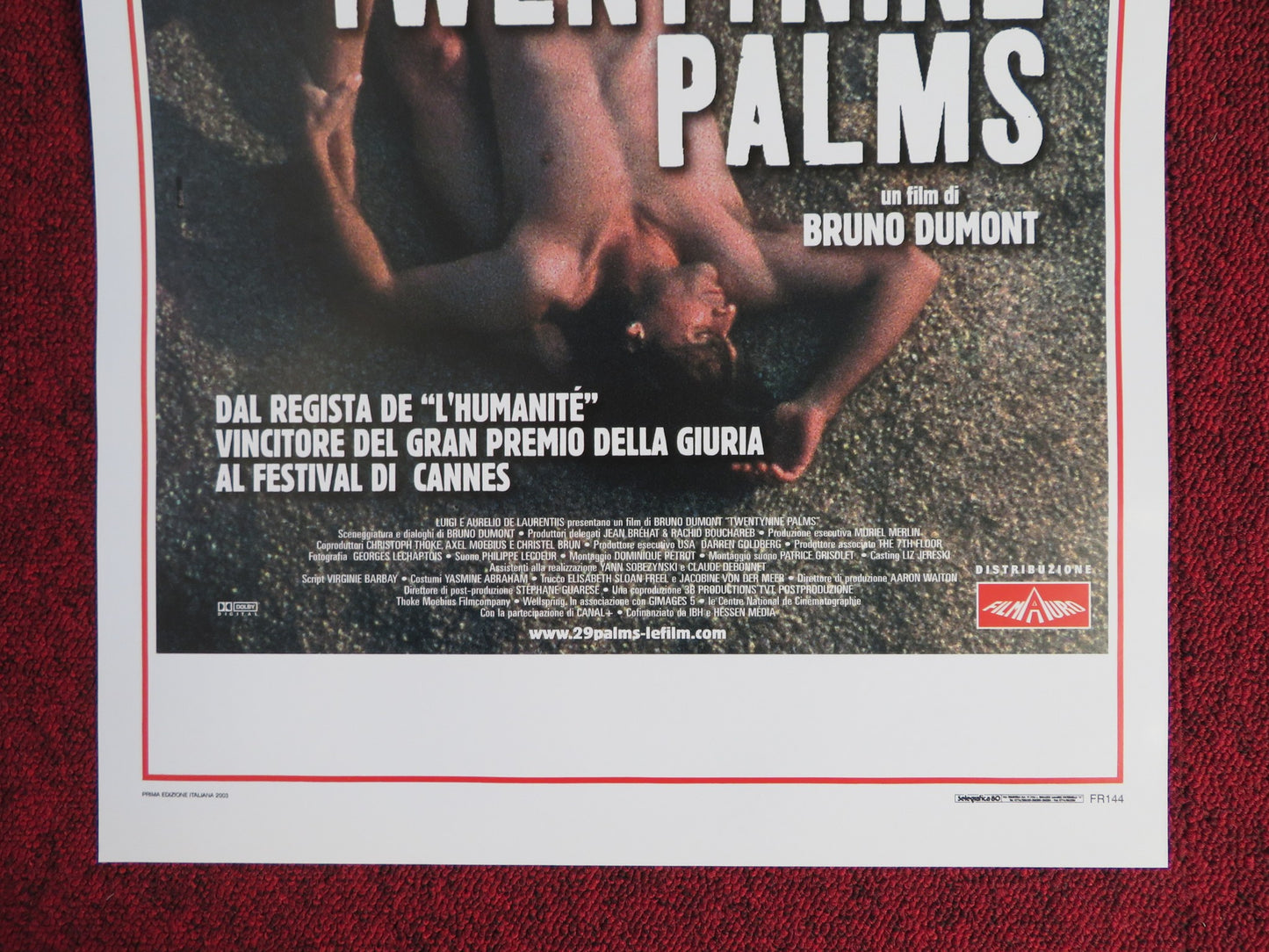 TWENTYNINE PALMS ITALIAN LOCANDINA POSTER KATIA GOLUBEVA DAVID WISSAK 2003