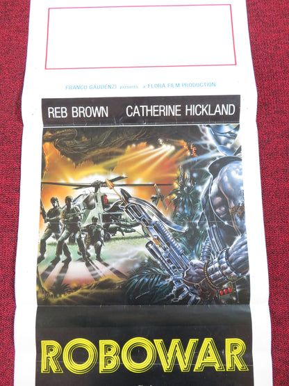 ROBOWAR ITALIAN LOCANDINA POSTER REB BROWN CATHRINE HICKLAND 1988