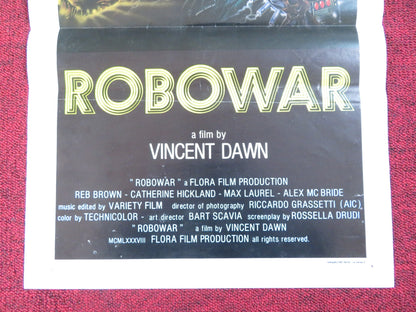 ROBOWAR ITALIAN LOCANDINA POSTER REB BROWN CATHRINE HICKLAND 1988