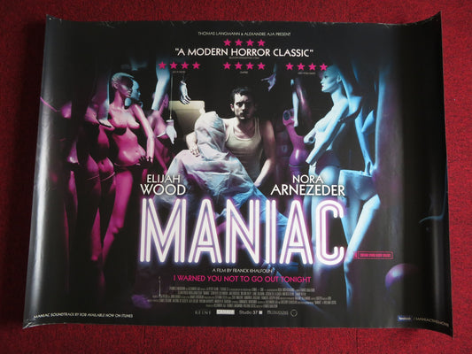 MANIAC UK QUAD (30"x 40") ROLLED POSTER ELIJAH WOOD NORA ARNEZEDER 2012