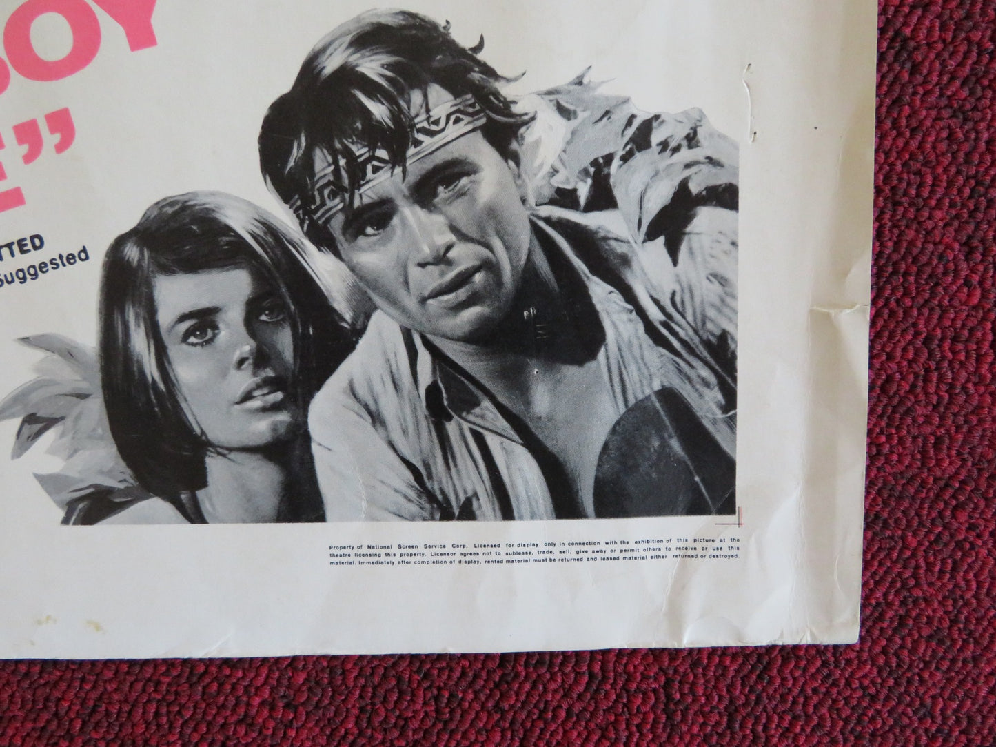 TELL THEM WILLIE BOY IS HERE US HALF SHEET (22"x 28") POSTER ROBERT REDFORD 1970