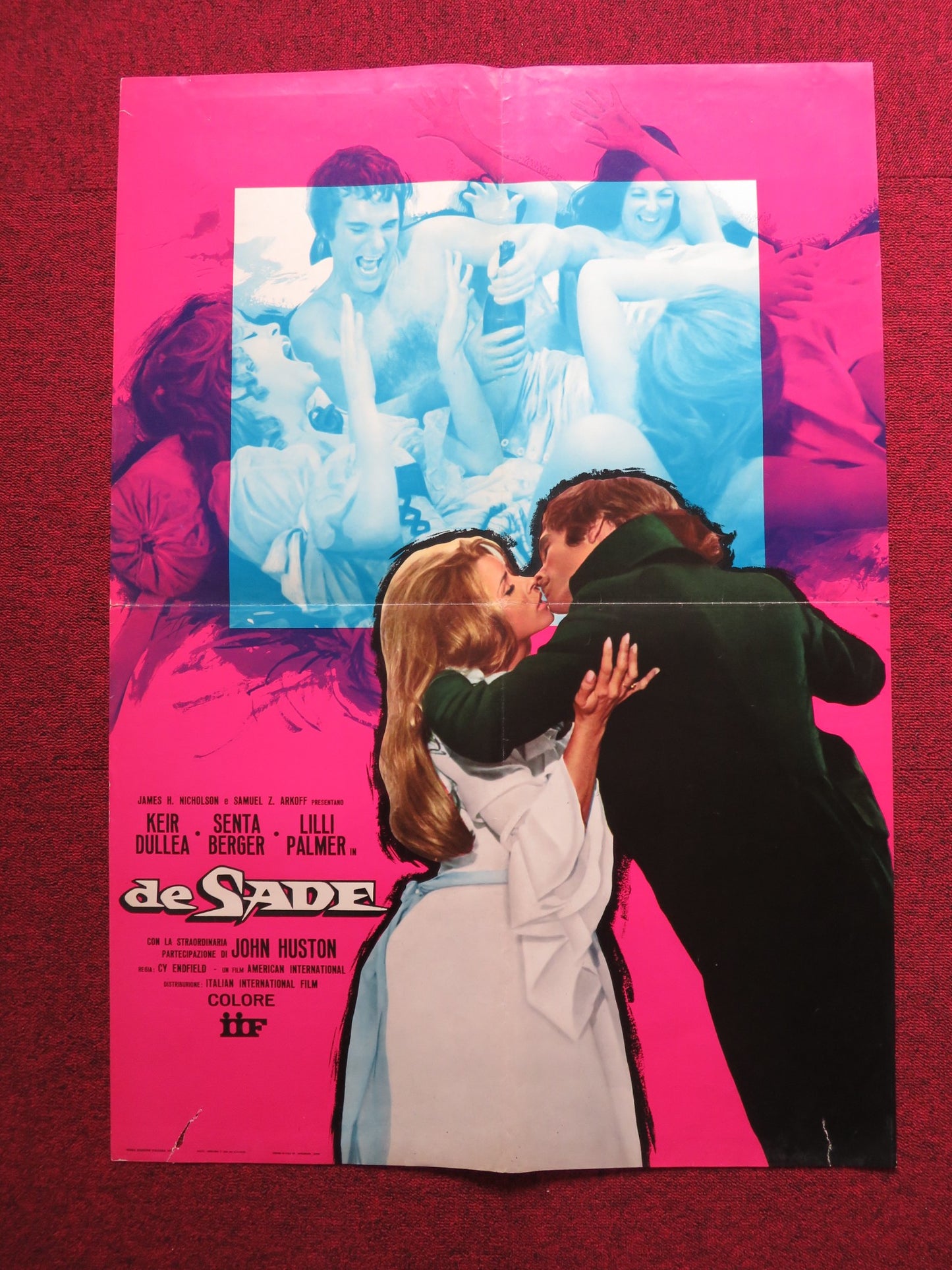 DE SADE ITALIAN FOGLIO POSTER KEIR DULLEA SENTA BERGER 1969