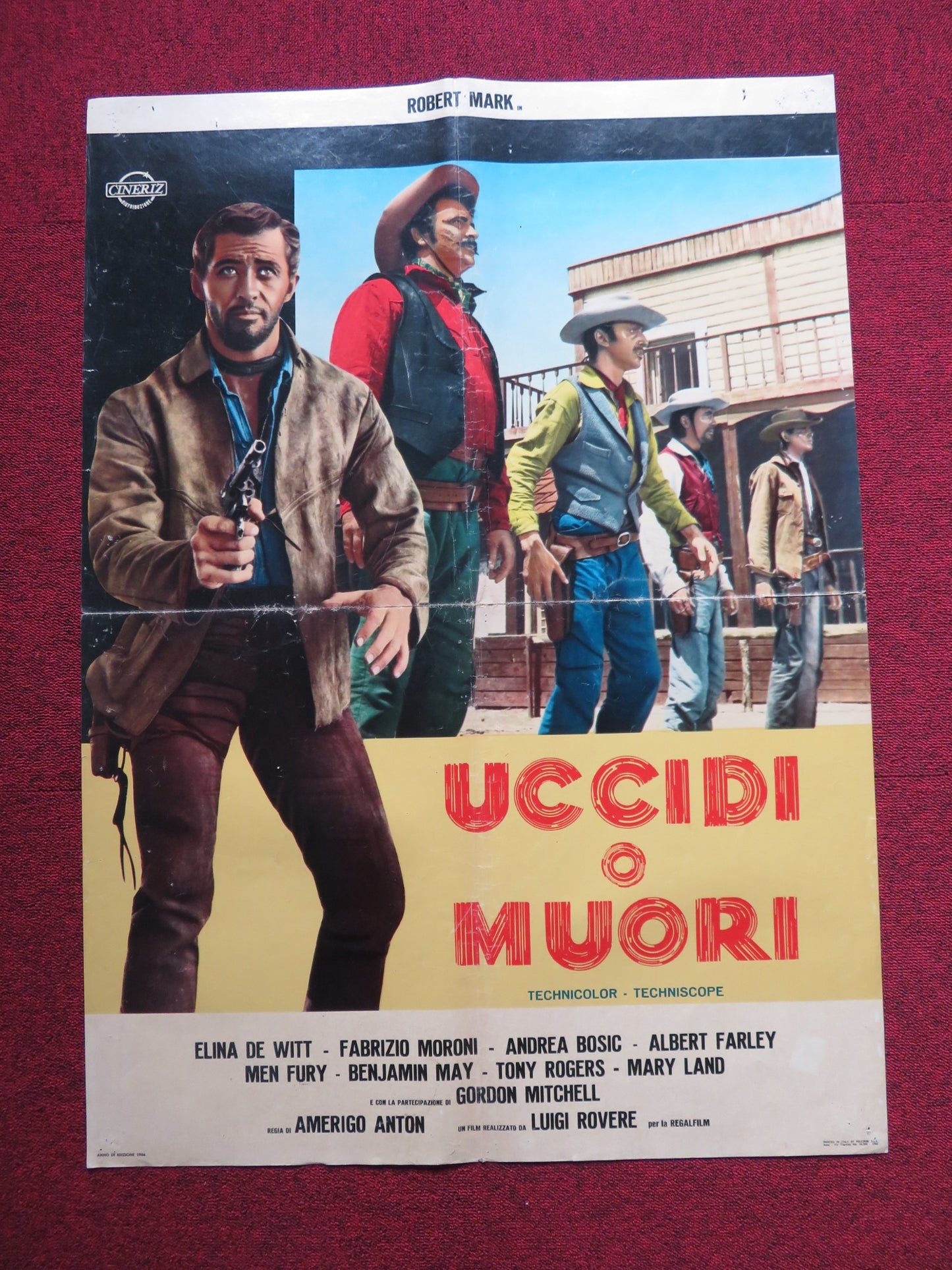 UCCIDI O MUORI / KILL OR BE KILLED ITALIAN FOGLIO POSTER ROBERT MARK 1966